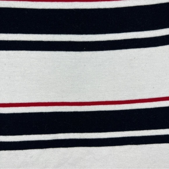 Small Tommy Hilfiger Red White Blue Striped Stretch Top Preppy Classic Casual - Picture 5 of 9